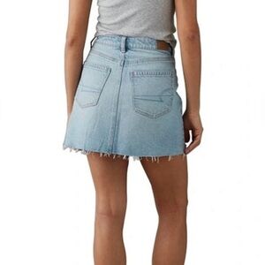 American Eagle Stretch Crossover High-Waisted Perfect Denim Mini Skirt size 12